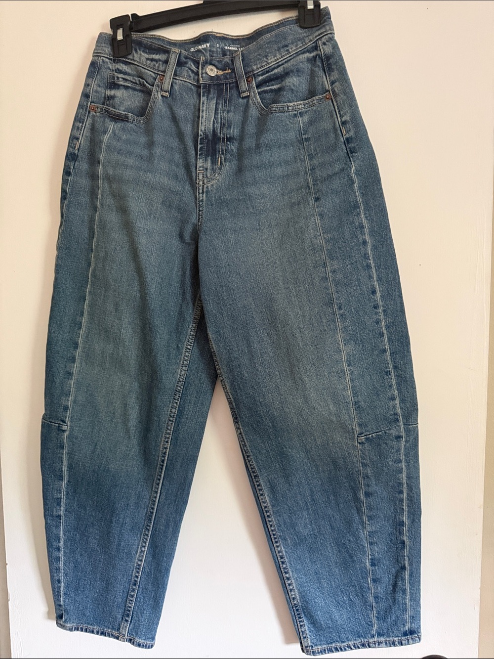 Old Navy Barrel leg high rise denim jeans